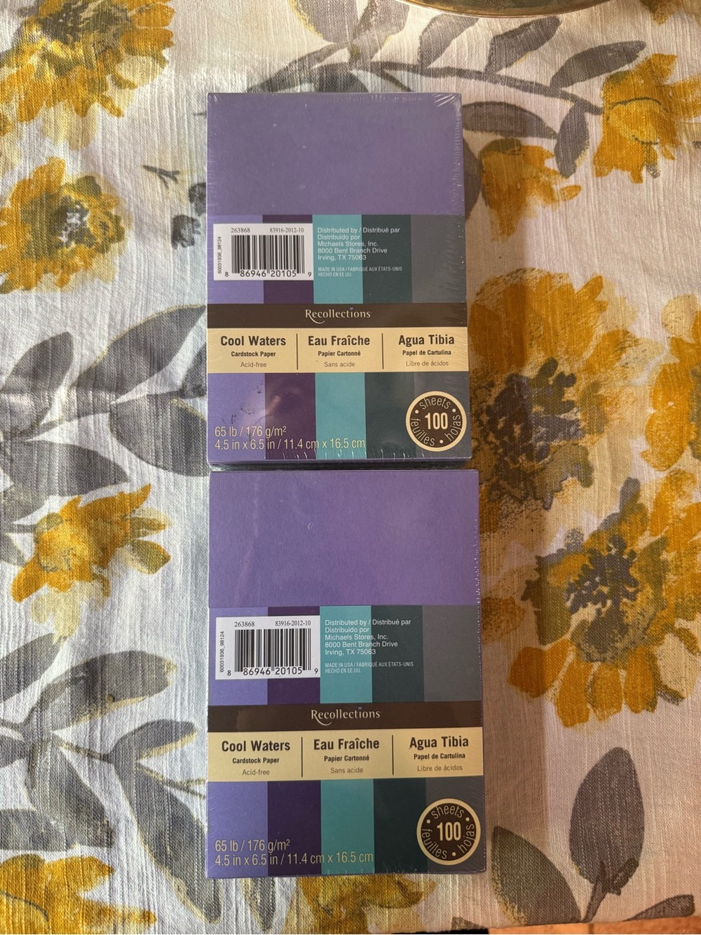 Recollections Purple Cool Waters Cardstock Packs (2)